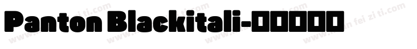 Panton Blackitali字体转换